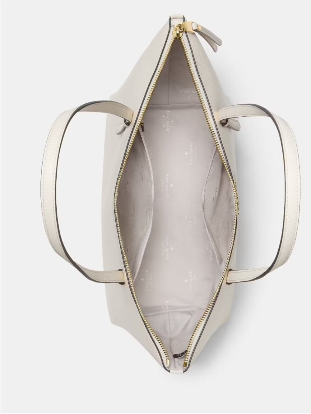 Kate Spade Outlet Cream Leather Tote NEW - Picture 3 of 4